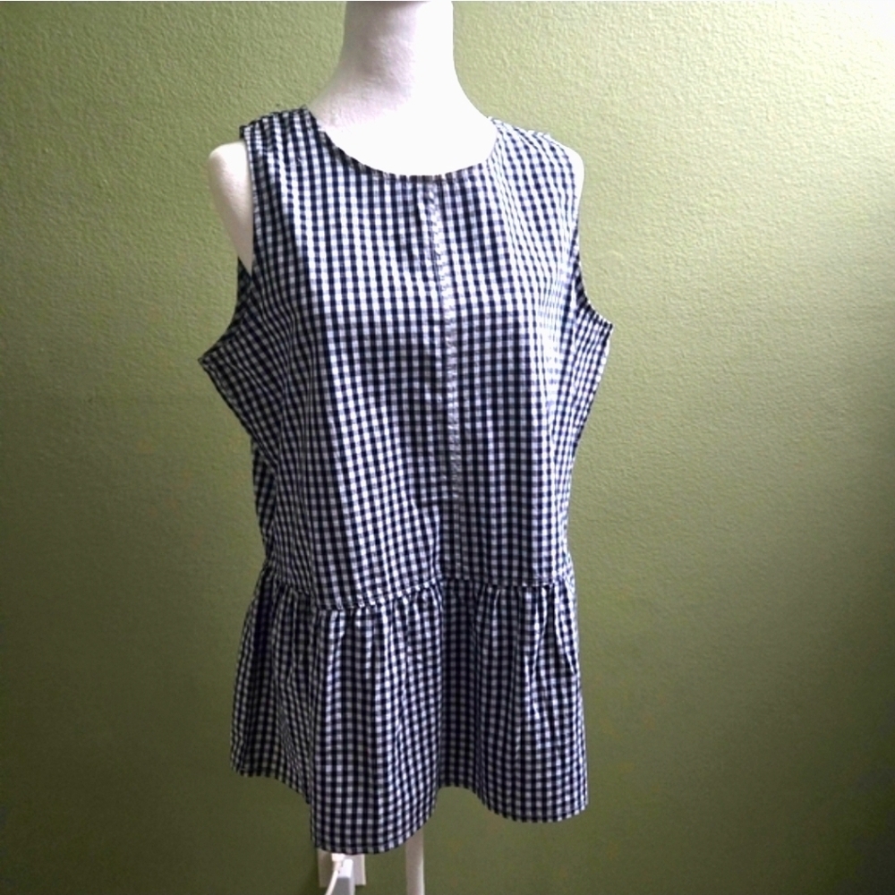 Velvet Heart Black and White Gingham Tank Top NWT